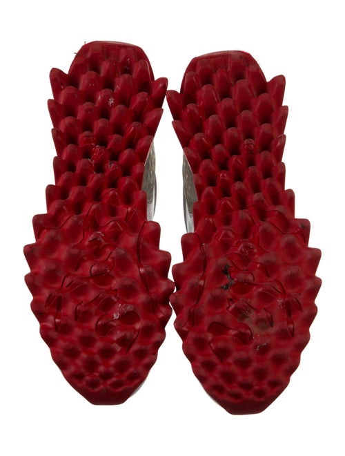 Christian Louboutin Leather Studded Accents Sneakers