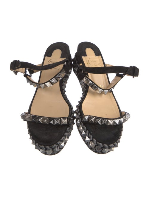 Christian Louboutin Suede Studded Accents Espadrilles
