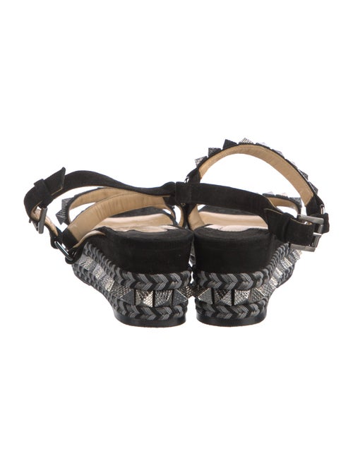 Christian Louboutin Suede Studded Accents Espadrilles