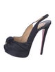 Christian Louboutin Satin Slingback Pumps