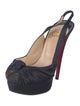 Christian Louboutin Satin Slingback Pumps