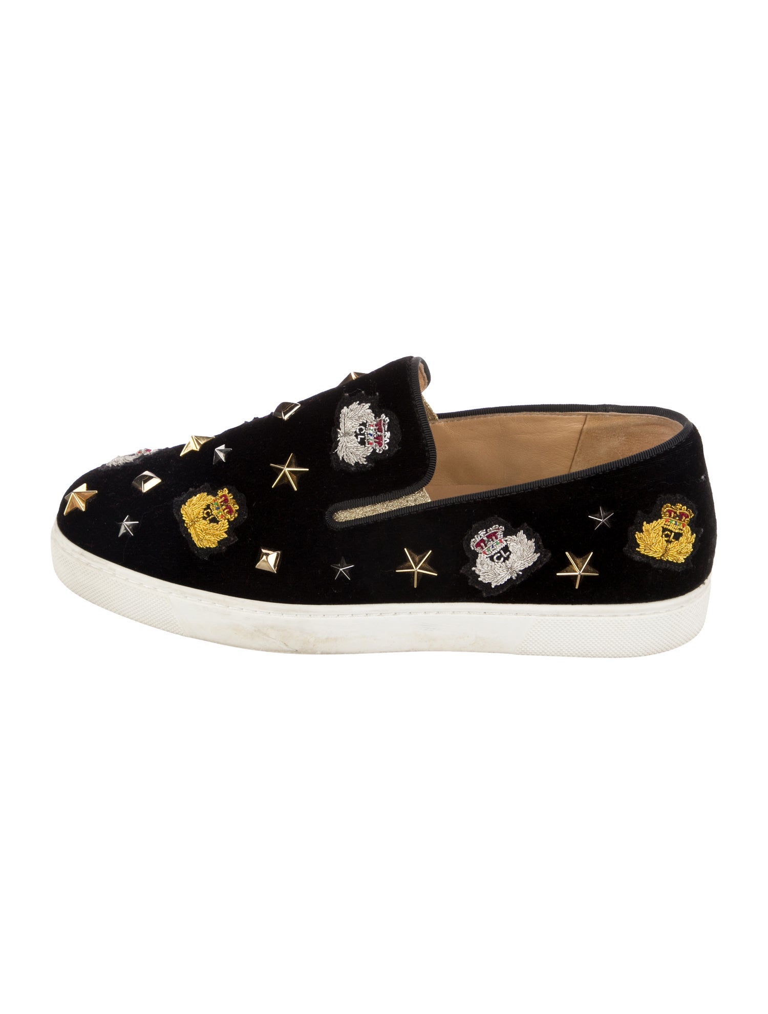 Christian Louboutin Velvet Printed Loafers