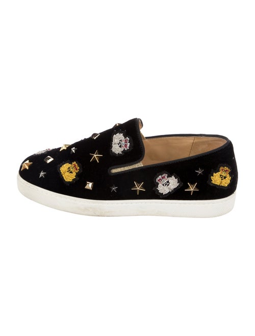 Christian Louboutin Velvet Printed Loafers