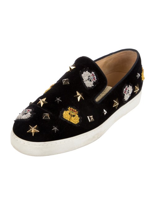 Christian Louboutin Velvet Printed Loafers