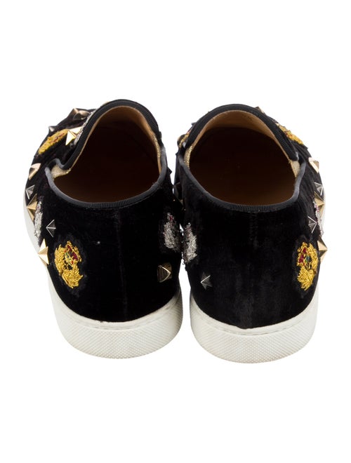 Christian Louboutin Velvet Printed Loafers