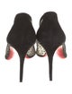 Christian Louboutin Suede Mesh Accents Pumps