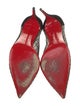 Christian Louboutin Suede Mesh Accents Pumps