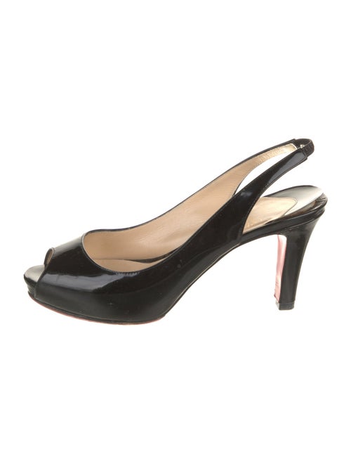 Christian Louboutin Patent Leather Slingback Pumps