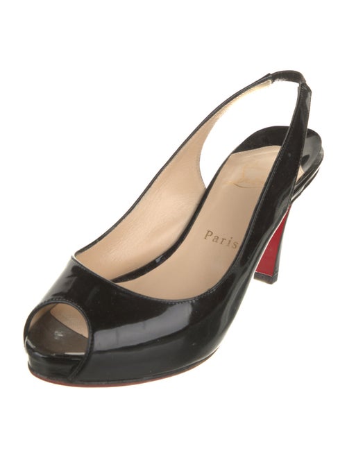 Christian Louboutin Patent Leather Slingback Pumps