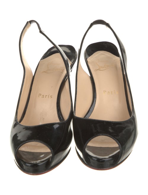 Christian Louboutin Patent Leather Slingback Pumps