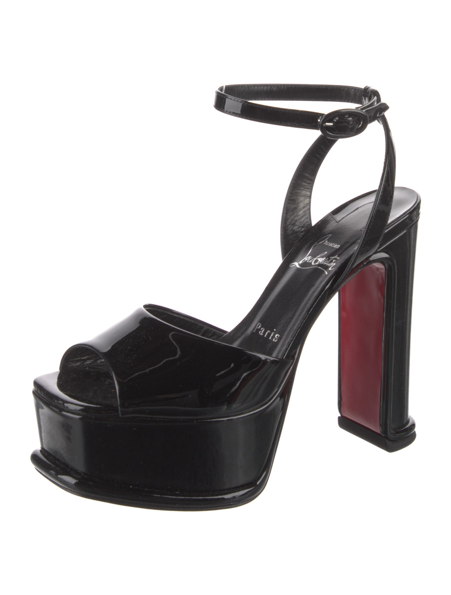 Christian Louboutin Patent Leather Slingback Pumps
