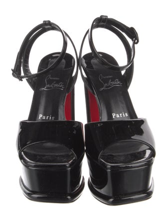 Christian Louboutin Patent Leather Slingback Pumps