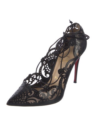 Christian Louboutin Patent Leather Lasercut Accents Pumps