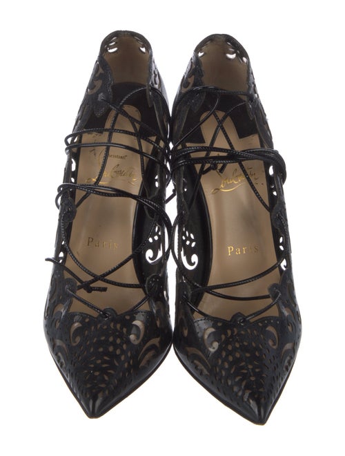 Christian Louboutin Patent Leather Lasercut Accents Pumps