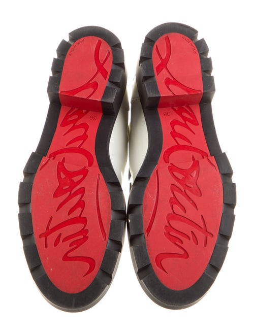 Christian Louboutin Patent Leather Colorblock Pattern Chelsea Boots