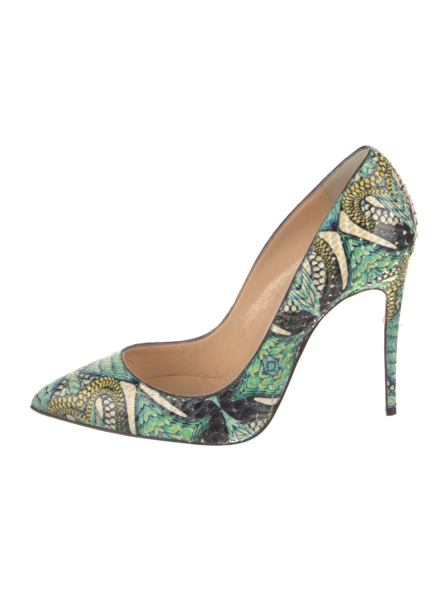 Christian Louboutin Python Slingback Pumps