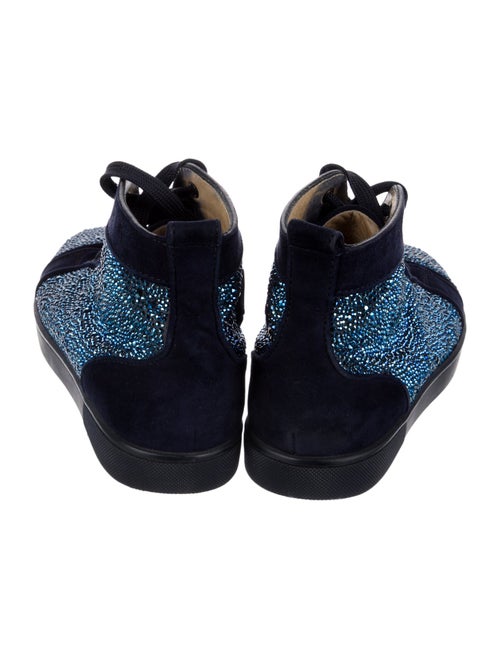 Christian Louboutin Suede Colorblock Pattern Sneakers