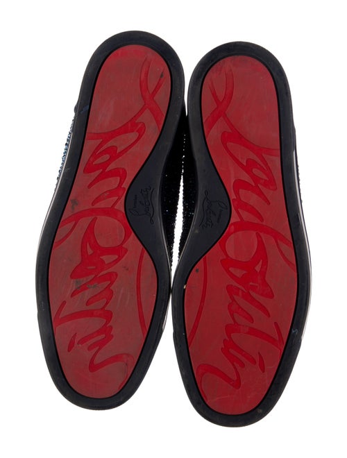 Christian Louboutin Suede Colorblock Pattern Sneakers