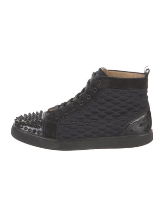 Christian Louboutin Spike Accents Leather Sneakers