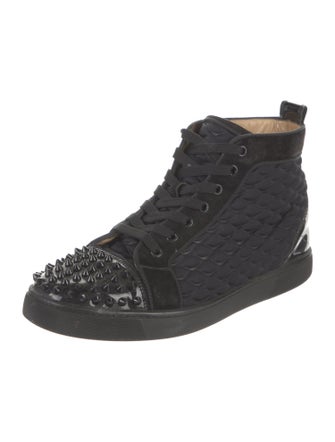 Christian Louboutin Spike Accents Leather Sneakers