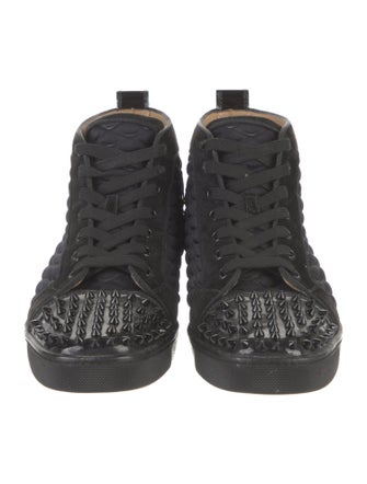 Christian Louboutin Spike Accents Leather Sneakers