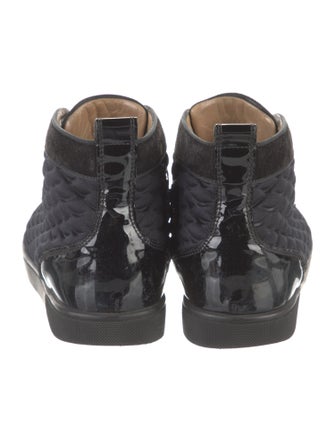 Christian Louboutin Spike Accents Leather Sneakers