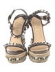 Christian Louboutin Spike Accents Leather Espadrilles