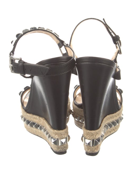 Christian Louboutin Spike Accents Leather Espadrilles