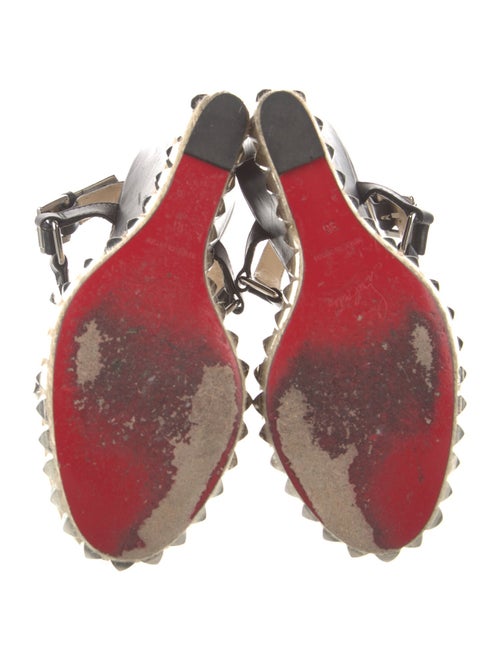 Christian Louboutin Spike Accents Leather Espadrilles