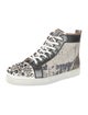 Christian Louboutin Spike Accents Canvas Sneakers