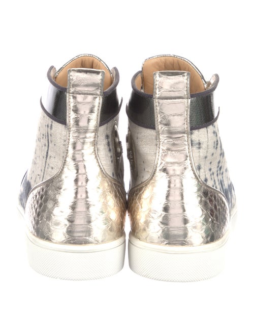 Christian Louboutin Spike Accents Canvas Sneakers