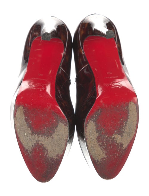Christian Louboutin Patent Leather Animal Print Pumps