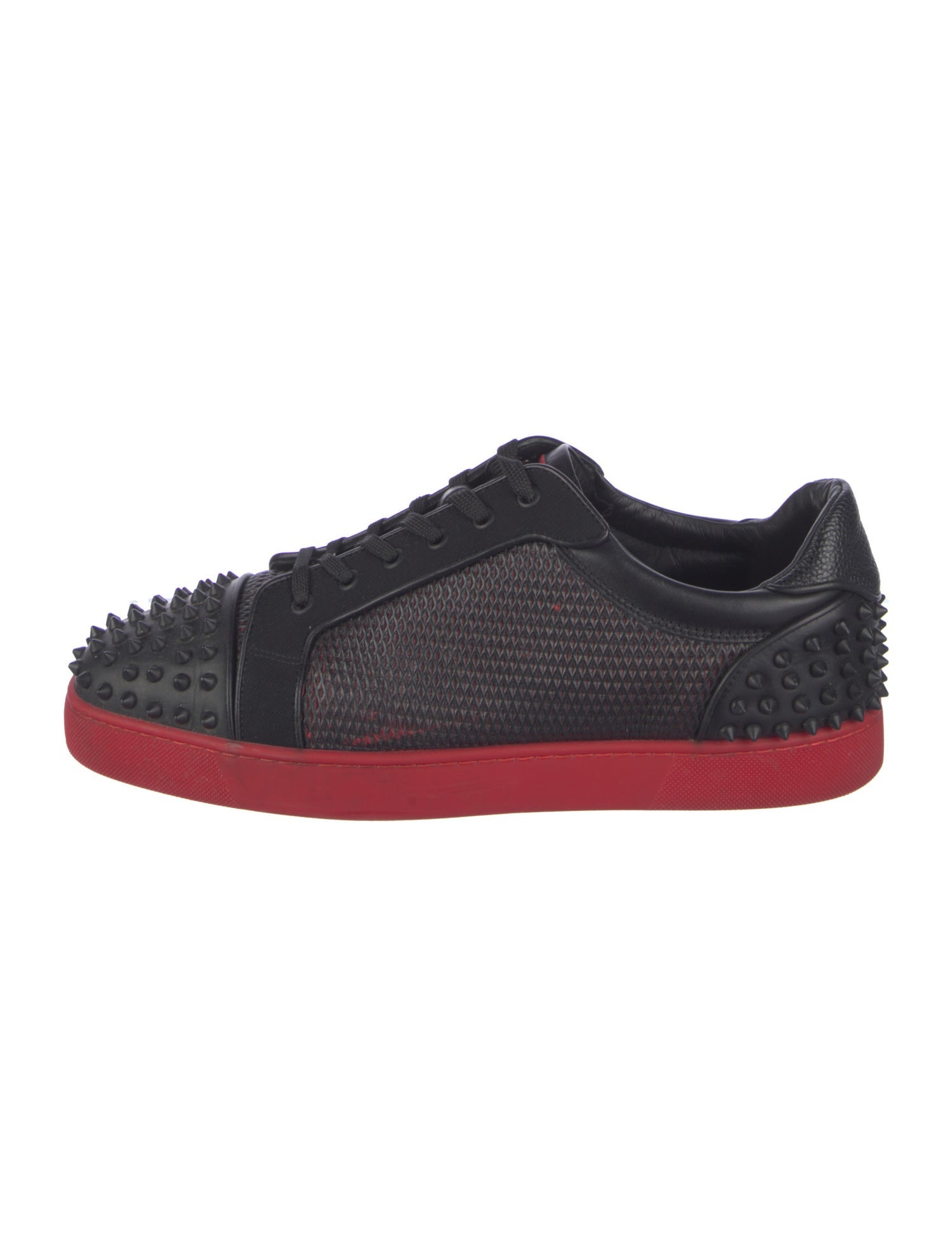 Christian Louboutin Spike Accents Suede Sneakers