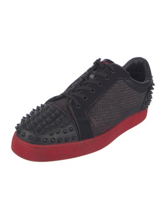 Christian Louboutin Spike Accents Suede Sneakers