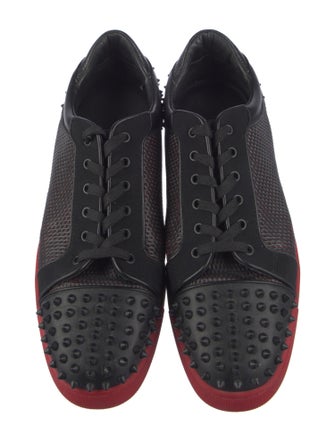 Christian Louboutin Spike Accents Suede Sneakers