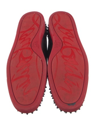 Christian Louboutin Spike Accents Suede Sneakers