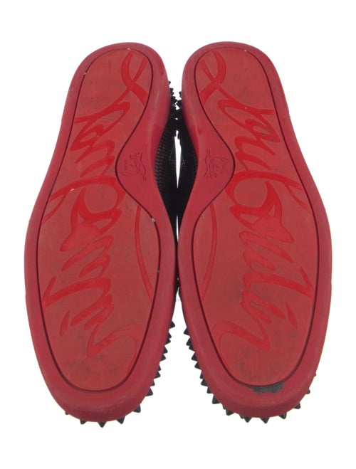 Christian Louboutin Spike Accents Suede Sneakers