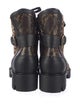 Christian Louboutin Calf Hair Animal Print Combat Boots