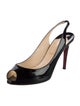 Christian Louboutin Patent Leather Slingback Pumps
