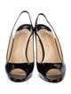 Christian Louboutin Patent Leather Slingback Pumps
