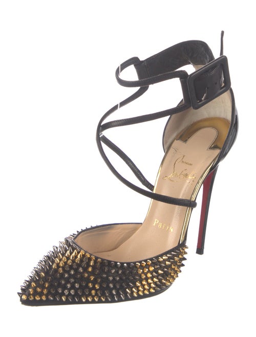 Christian Louboutin Spike Accents Leather D'Orsay Pumps