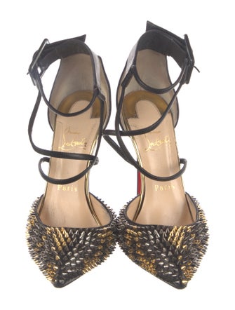 Christian Louboutin Spike Accents Leather D'Orsay Pumps