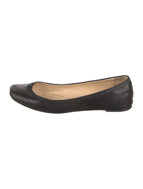 Christian Louboutin Leather Grosgrain Trim Ballet Flats