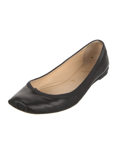 Christian Louboutin Leather Grosgrain Trim Ballet Flats