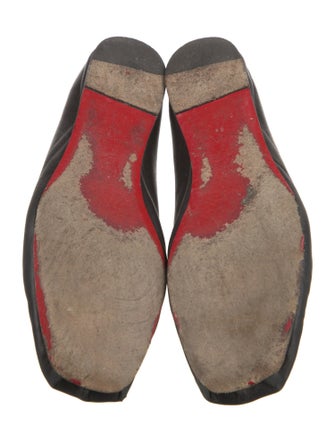 Christian Louboutin Leather Grosgrain Trim Ballet Flats
