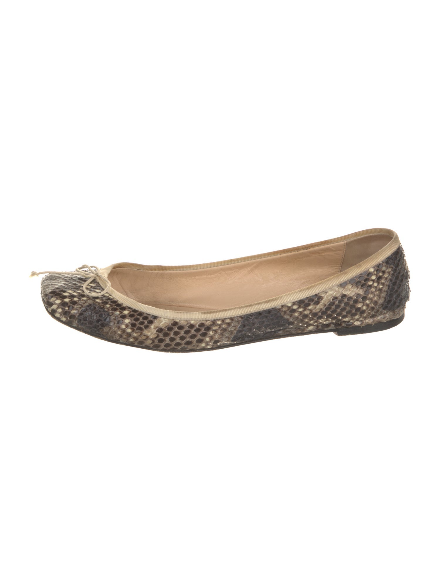 Christian Louboutin Snakeskin Animal Print Flats