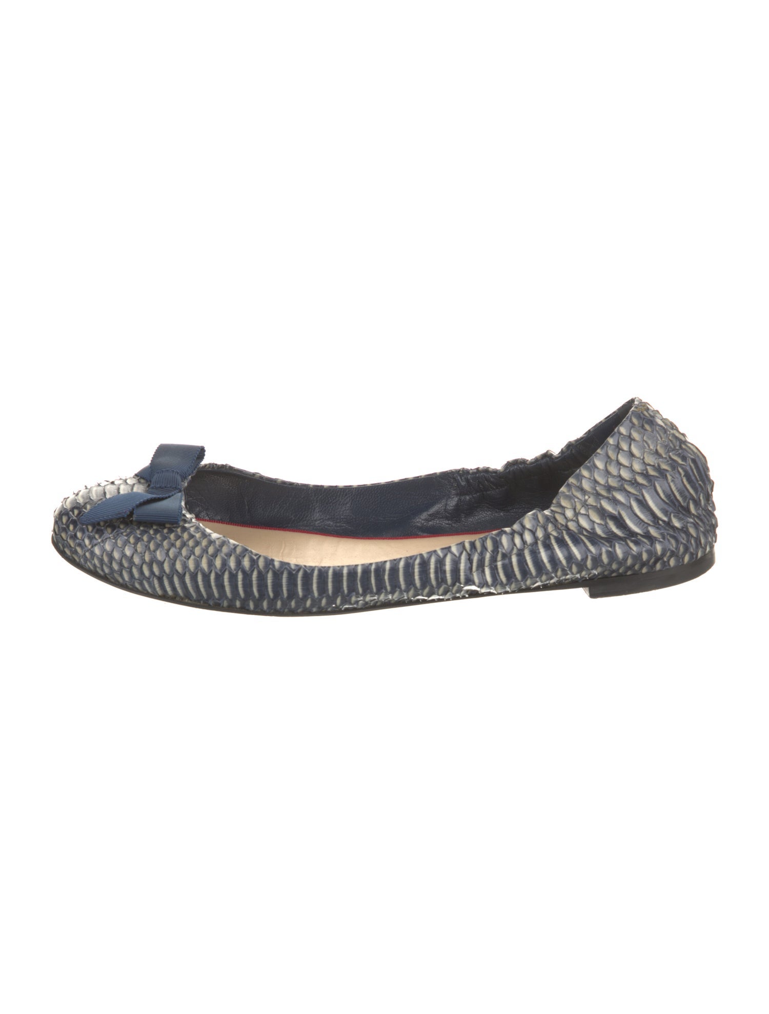 Christian Louboutin Python Animal Print Ballet Flats