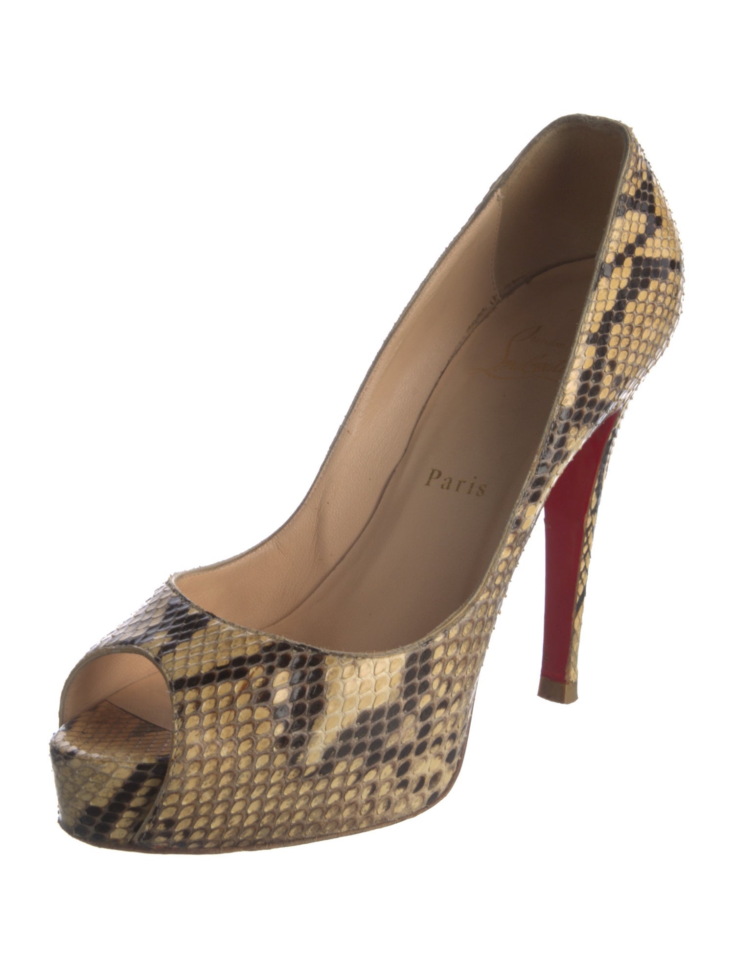 Christian Louboutin Snakeskin Animal Print Pumps