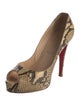 Christian Louboutin Snakeskin Animal Print Pumps