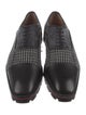 Christian Louboutin Wool Houndstooth Print Derby Shoes
